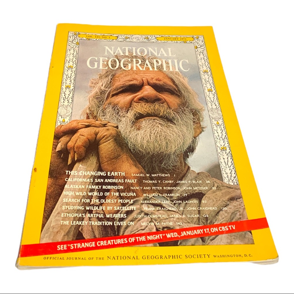 5/$25 VTG National Geographic Magazine Changing Earth January 1973 Vol 143 No 1